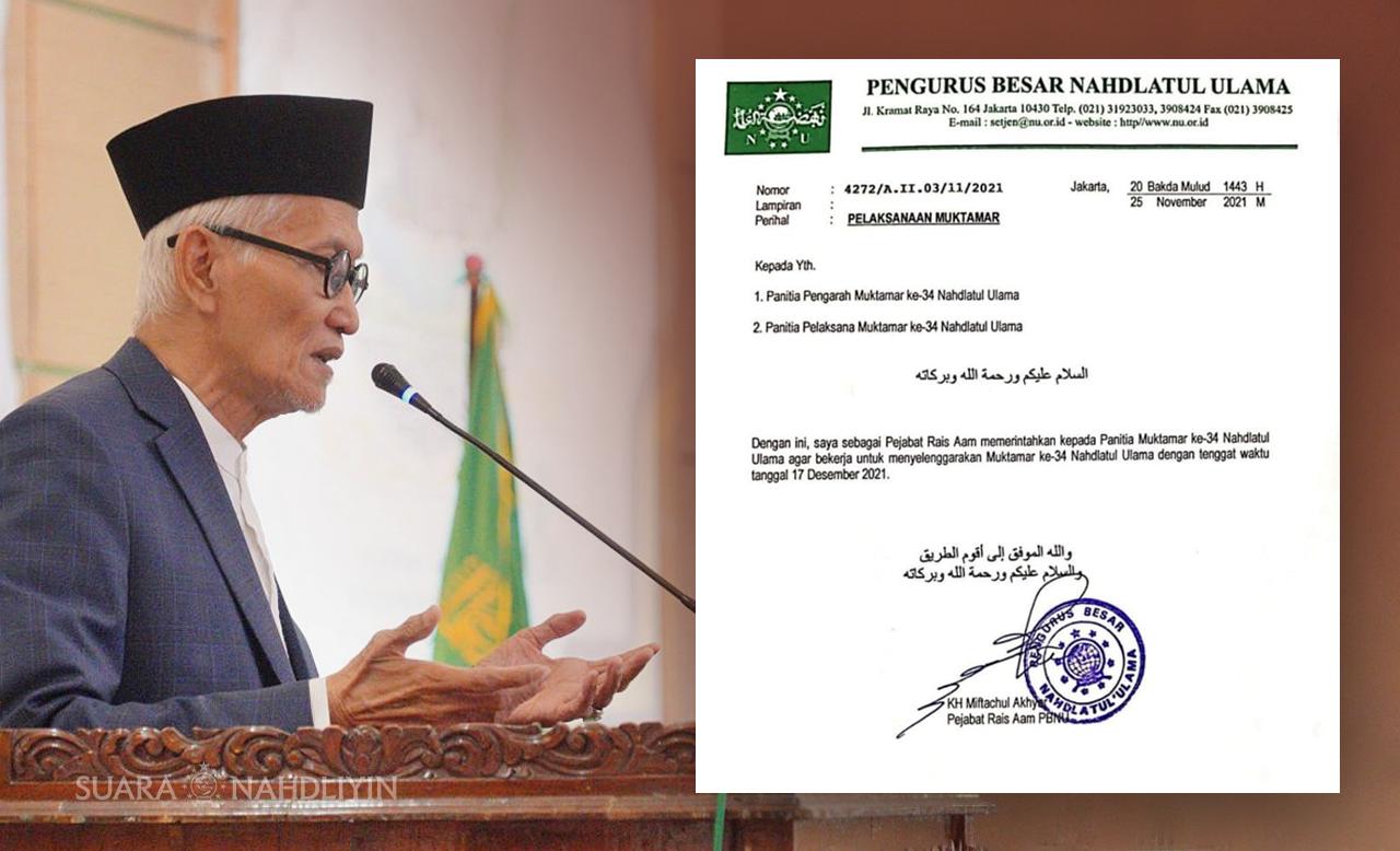 Surat Instruksi Pj Rais Aam Pernah  Gagal di Muktamar ke-34 NU